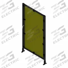 T-Slot Framing System Door: Stand-Alone, Black, Right Swing, 84 in H x 39 in W x 5 1/2 in D, Mesh (MPN 48249). Key specifications — Finish: Anodized; Brand: FAZTEK; Panel Color: Yellow; Panel Type: Mesh; Color: Black; Material: Wire; Mesh Shape: Square; Assembly: Assembled.