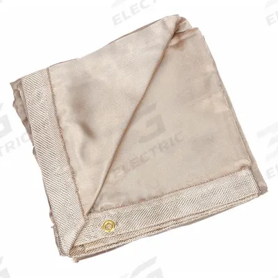 TILLMAN Welding Blanket: Silica-Cloth, 6 ft Wd, 6 ft Lg, Tan - Heavy-Duty Silica-Cloth Welding Blankets