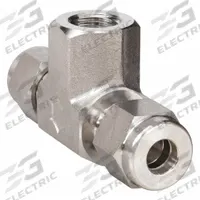HAM-LET Compression Tee Fitting: 3/8 in OD x 3/8 in OD x 1/4 in Pipe Fitting Size, Stainless Steel (MPN 772LF SS 3/8 X 1/4). Key specifications — Series: Let-Lok; Compatible Fitting Brands: Swagelok; Brand: HAM-LET.