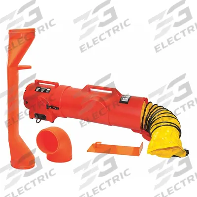 AIR SYSTEMS INTERNATIONAL Confined Space Fan Kit: 12 V DC, 8 in Duct Dia, 1/4 hp Horsepower - Axial Blower & Ducting Combination Units