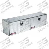 WEATHER GUARD Topside Truck Box: Topside Truck Box, Double Drop-Down Doors Lid, D-Handle, Aluminum (MPN 372-0-02). Key specifications — Brand: WEATHER GUARD; Color: Silver; Lock Type: Keyed.