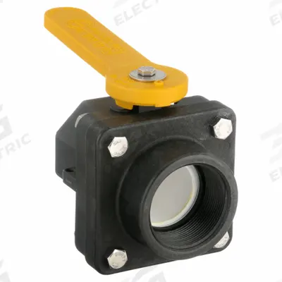 BANJO Manual Two-Way Ball Valve: 2 in, Polypropylene, Straight, FNPT x FNPT, Two-Piece - Polypropylene Ball Valves