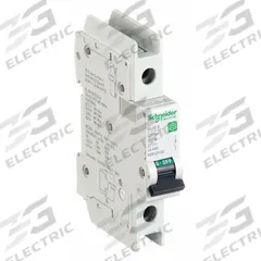 SCHNEIDER ELECTRIC IEC Miniature Circuit Breaker: 2 A Amps, 60V DC, 14kA at 120/240V AC, Screw Clamp (MPN M9F43102). Key specifications — Brand: SCHNEIDER; DC Voltage Rating: 60V DC; Max. AIR Rating: 14kA at 120/240V AC; Terminal Connection: Screw Clamp; AC Voltage Rating: 240/415V AC.