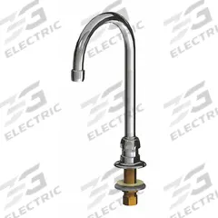 CHICAGO FAUCETS Spout: Spout, Gooseneck, Swivel Spout, Brass, Polished Chrome, 1.5 gpm Flow Rate (MPN 626-E35ABCP). Key specifications — Includes: Mounting Hardware; Product Type: Spout; Spout Style: Swivel; Body Material: Brass; Color/Finish: Polished Chrome; Brand: CHICAGO FAUCETS.