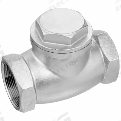 USA INDUSTRIALS Check Valves: Swing, 2-Way, Inline Valve Body, 1/2 in Pipe Size, FNPT x FNPT - Stainless Steel Inline Swing Check Valves