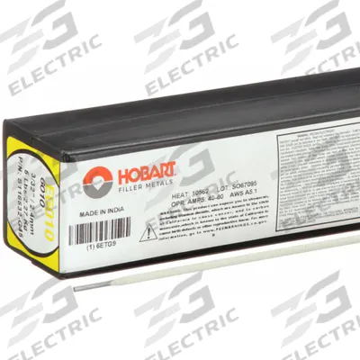 HOBART Stick Electrode: Carbon Steel, E6010, 3/32 in x 14 in - Electrodes for All-Position Welding with DC Power