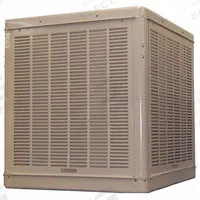 CHAMPION Ducted Evaporative Cooler: 4,000 sq ft, 2 in Pad Thick, 3/4 hp HP (MPN 7K590). Key specifications — Brand: CHAMPION; Evaporative Cooler Voltage: 208-230/460V AC; Drive Package Installation: Assembly Required; Includes Drive Package: Drive Package Included.