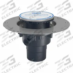 ZURN Floor Drain: 9 7/8 in Overall Dia, 5 in Grate Size, 2 in Nominal Pipe Size, Solvent Weld, PVC (MPN FD2-PV2-CC). Key specifications — Color: Bronze; Connection Type: Solvent Weld; Brand: ZURN; Includes: Stainless Steel Clamp Collar.