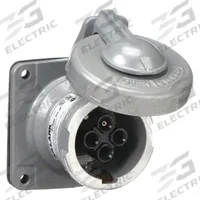 HUBBELL Pin and Sleeve Receptacle: Gray, 250V DC/600V AC, Three Phase, 30 A, 3 Pole, 3 Wire (MPN VR342). Key specifications — Brand: HUBBELL.