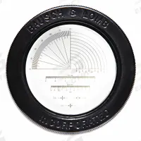 BAUSCH & LOMB Magnifier Measuring Scale: Protractor Measurement, 1/16 in Radius - Min, 3/4 in Range (MPN 81-34-36). Key specifications — attr1183311: BAUSCH & LOMB; attr1183300: Protractor; attr1183302: 90°; attr1183305: Magnifier Measuring Scale.