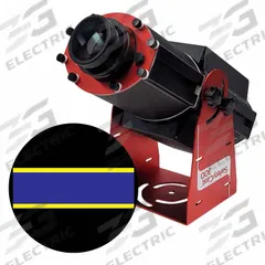 LASERGLOW TECHNOLOGIES Fixed Image Projector: Projector, Lens and Image Template, Blue/Yellow, 300 W (MPN HSV3H138X). Key specifications — Brand: LASERGLOW TECHNOLOGIES; Includes: Mounting Brackets; Laser Color: Yellow; Watts: 300 W; Legend/Background Color: Blue Path with Yellow Border; Manufacturer Part Number: HSV3H138X; Product Type: Projector, Lens and Image Template.