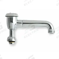 CHICAGO FAUCETS Spout: Spout, Single-Bend, Swivel Spout, Brass, Polished Chrome, Laminar, UNEF (MPN L5VBJKCP). Key specifications — Includes: Mounting Hardware; Product Type: Spout; Spout Style: Swivel; Body Material: Brass; Color/Finish: Polished Chrome; Brand: CHICAGO FAUCETS.