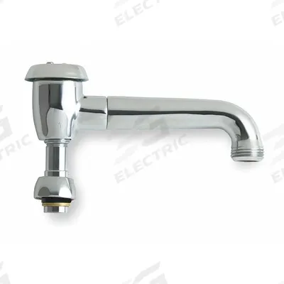 CHICAGO FAUCETS Spout: Spout, Single-Bend, Swivel Spout, Brass, Polished Chrome, Laminar - Single-Bend Faucet Spouts