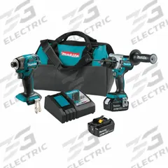 MAKITA Tool Combination Kit: 2 Tools, Hammer Drill/Driver/Impact Driver, 18 V DC Volt, LXT®, LXT® (MPN XT297T). Key specifications — attr1176460: Impact Driver.