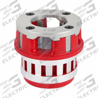 MILWAUKEE Pipe Threading Die Head: 12R, For 1 1/2 in Pipe, NPT, High Speed Steel - Die Heads for Handheld Pipe Threaders