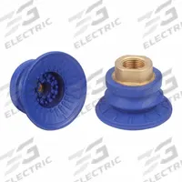 SCHMALZ Vacuum Pad Assembly: Bellows, 1.5 Folds, 3/8 in NPT, 56 mm Pad Dia, NBR, Blue, 60 A, SAB (MPN 10.01.06.01971). Key specifications — attr1019101: 10.01.06.01971; attr1019103: SCHMALZ; attr1019107: 60 A.