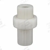 PLAST-O-MATIC Check Valve: Diaphragm, Inline Valve Body, 1/2 in Pipe Size, FNPT x FNPT, Female, NPT (MPN CKM050V-PP). Key specifications — Brand: PLAST-O-MATIC; Diaphragm Material: FKM.