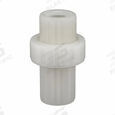 PLAST-O-MATIC Check Valve: Diaphragm, Inline Valve Body, 1/2 in Pipe Size, FNPT x FNPT - Polypropylene Inline Diaphragm Check Valves