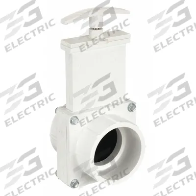 VALTERRA Gate Valve: 2 in Size, PVC, Rising, Slip x Slip, 40 psi CWP, Lever - Rising Stem PVC General Purpose Gate Valves