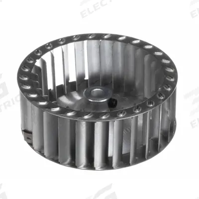 CARRIER Blower Wheel: 4 in Dia, 1 1/2 in W, CW Closed End, Steel Wheel, 1 Inlets - Single-Inlet Forward-Curved Blower Wheels