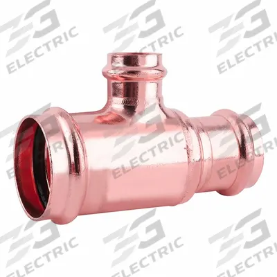 APPROVED VENDOR Crimp Tee Fitting: Tee, 2 in CTS x 1 1/2 in CTS x 1 1/2 in CTS size - Plumbing Copper & Bronze Press Tube Fittings