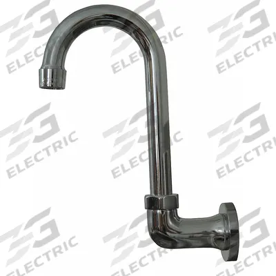 ADVANCE TABCO Spout: Spout, Gooseneck, Swivel Spout, Brass, Chrome, 2 gpm Flow Rate - Gooseneck Faucet Spouts