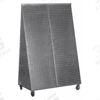 APPROVED VENDOR A-Frame Pegboard Truck Kit: Round, 1/4 in Peg Holes, 32 in x 20 in x 51 in, Silver (MPN WOWCART32). Key specifications — Caster Wheel/Configuration: (2) Swivel; (2) Swivel with Brake; Color: Silver; Material: Steel; Brand: APPROVED VENDOR.