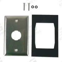 HUBBELL PREMISE WIRING Wall Plate: Gray, 1 Gang, 1 Port, Flat Module, Stainless Steel (MPN HISF11). Key specifications — Brand: HUBBELL PREMISE WIRING; Material: Stainless Steel; Color: Gray; Module Style: Flat.