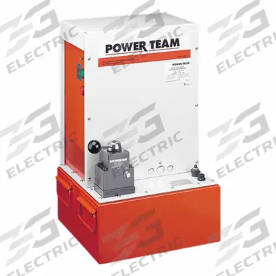 POWER TEAM Electric Hydraulic Pump Units: 10,000 psi Max. Op Pressure - Corded High-Power Stationary Electric Hydraulic Pump Units