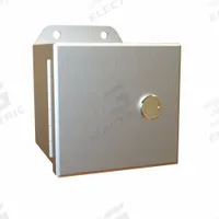 HAMMOND Electrical Enclosure: Aluminum, 4 in x 4 in x 4 in, NEMA 12/13/3R/4/4X, w/Panel, Solid Cover (MPN EJ444AL). Key specifications — Brand: HAMMOND; Closure Method: Latches; Enclosure Material: Aluminum; Knockouts: Not Included; Includes Inner Panel: with Inner Panel Included.