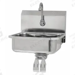SANI-LAV Hand Sink: 1 Stations, 5 in Bowl Dp, 14 in Bowl Lg, 11 in Bowl Wd, Faucet Included, 18 ga (MPN 605D). Key specifications — Includes Side Splash: Side Splash Not Included; Series: Stainless Steel Hand Wash Sink; Brand: SANI-LAV.