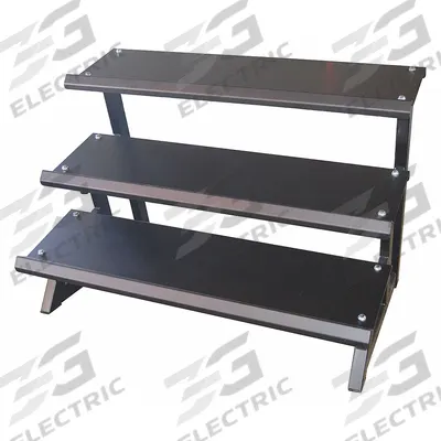 PROMAXIMA 3-Tier Dumbbell Rack: 59 in Overall Lg, 39 1/4 in Overall Wd - Weight Storage Racks