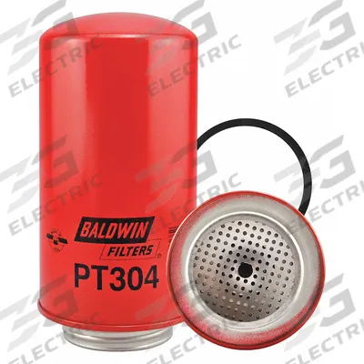 BALDWIN FILTERS Oil Filter: PT304, 2 3/4"-4 Thread Size, 7 5/8 in Overall Ht - Spin-On Oil Filters with Male Head