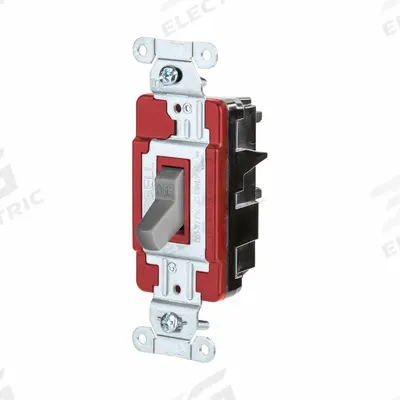 HUBBELL Wall Switch: Toggle Switch, 3-Way, Maintained, Gray, 120/277V AC - Toggle Wall Switches