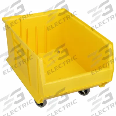 QUANTUM STORAGE SYSTEMS Mobile Hopper Bin: 23 7/8 in Overall Lg, 16 1/2 in x 11 in - Rolling Colored Hopper Bins
