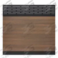 EUROFENCE Privacy Fence: Lattice Top Topper, Light Brown, 6 ft Overall Wd, 6 ft Overall Ht, Aluminum (MPN EF 03401). Key specifications — Brand: EUROFENCE; Product Type: Horizontal Fence Section; Infill Color: Light Brown; Topper Material: Aluminum; Posts Included: Posts Not Included; Frame Material: Aluminum; Inlay Board Material: Wood Plastic Composite; Topper Color: Light Brown.