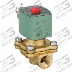 REDHAT Solenoid Valve: 2-Way, Normally Closed, 1/2 in Pipe Size, 110V AC/120V AC, Watertight (MPN 8210G007). Key specifications — attr985516: 1/2 in; attr985521: 110V AC; attr985484: REDHAT; attr985485: Watertight.