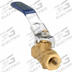 APPROVED VENDOR Manual Two-Way Ball Valve: 1/4 in, Brass, Straight, FNPT x FNPT, Full Port Ball Port (MPN 6GD06). Key specifications — Brand: APPROVED VENDOR; Handle: Locking Lever.
