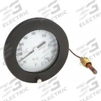 APPROVED VENDOR Analog Panel Mount Thermometer: 30°F to 240°F, ±1°F Scale Division, 4.5 in Dial Dia (MPN 12U646). Key specifications — Brand: APPROVED VENDOR; Accuracy: ±1 °F Scale Division.