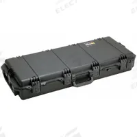 PELICAN Protective Case: 14 in x 36 1/2 in x 6 in, No Foam, Black, 2 Wheels, 15 lb Wt (MPN IM3100-X0000). Key specifications — Brand: PELICAN; Material: Plastic; Closure Type: Press and Pull Latches.