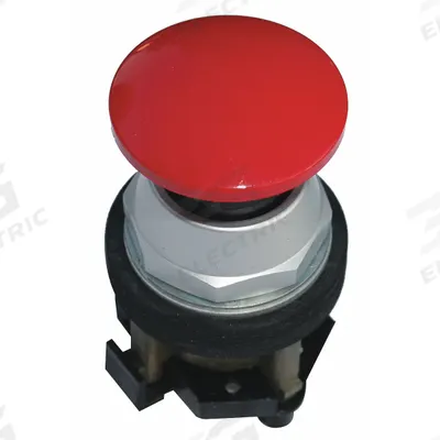 EATON Mushroom Head Push Button: Non-Illuminated, Mushroom Head Profile, Metallic - Mushroom-Head Push Buttons