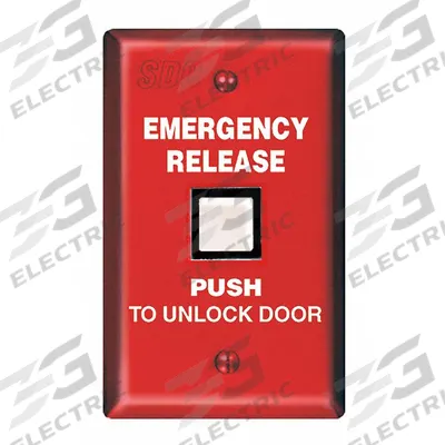 SDC Exit Push Button: 4 3/4 in Ht, 1 in Dp, 2 7/8 in Wd, ADA Compliant, Stainless Steel - Push-to-Exit Buttons