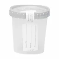MEDEGEN MEDICAL PRODUCTS Specimen Container: 4 fl oz Capacity - oz, 120 mL Capacity - mL, Sterile (MPN 01056). Key specifications — Closure Color: Gray; Closure Included: Yes; Mouth Size: Wide; Sterile/Non-Sterile: Sterile.