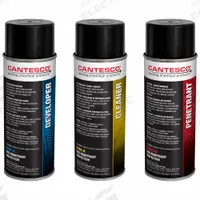 APPROVED VENDOR Dye Penetrant Test Kit: Aerosol Can (MPN K801S). Key specifications — Manufacturer Part Number: K801S; Brand: APPROVED VENDOR; Includes: (4) C101-A Cleaner; Product Type: Solvent-Based Visible Dye Penetrant Testing Kit.
