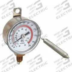 APPROVED VENDOR Analog Panel Mount Thermometer: 40°F to 240°F /5°C to 115°C, ±2% Accuracy (MPN 1EPE8). Key specifications — attr1275163: APPROVED VENDOR; attr1275148: ±2 %.