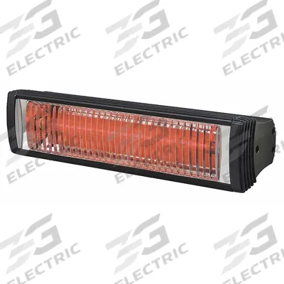 SOLAIRA Electric Infrared Heater: 1125W/1500W Watt Output, 208/240V AC, 1 Phase - Indoor/Outdoor Suspended Infrared Radiant Electric Wall Heaters
