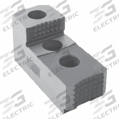 HURON Lathe Jaw: Pointed, Serrated, Steel, For 10 in Chuck - Single-Step Hard Lathe Jaws