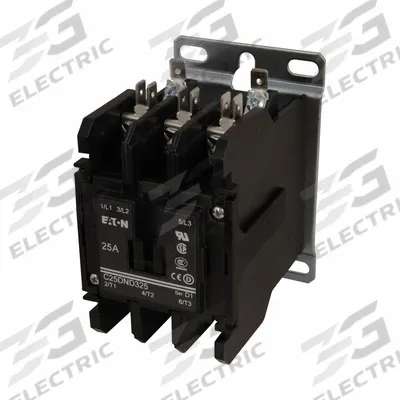 EATON Definite Purpose Magnetic Contactor: 3 Poles, 120V AC, 25 A - Non-Reversing Definite Purpose Contactors