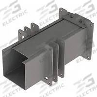 Wireway Telescope Fitting: 4 in Wd, 4 in Ht, 4 in, Screw-On Cover, Steel (MPN F44LA). Key specifications — Cover Location: Top; Brand: HOFFMAN; With Knockouts: No.