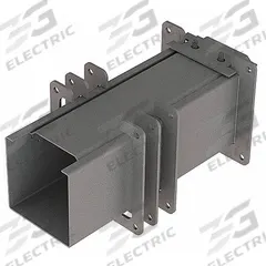 Wireway Telescope Fitting: 4 in Wd, 4 in Ht, 4 in, Screw-On Cover, Steel (MPN F44LA). Key specifications — Cover Location: Top; Brand: HOFFMAN; With Knockouts: No.